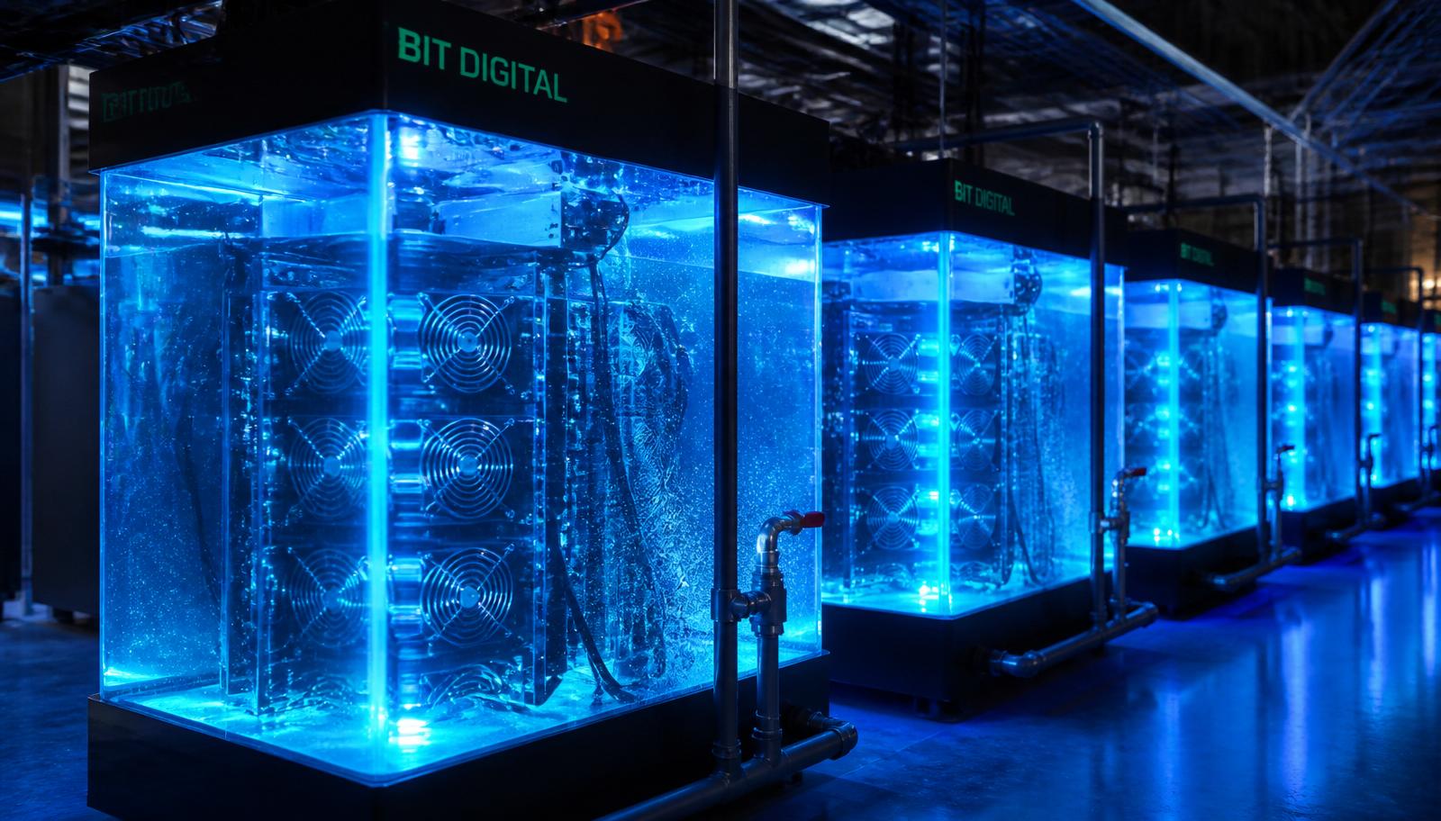 Immersion cooling tanks with submerged ASIC miners